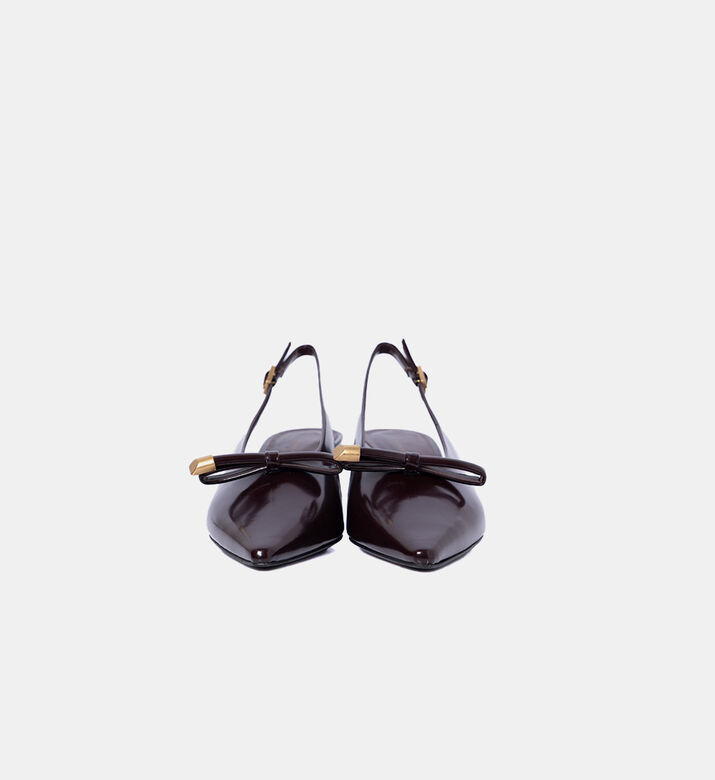 Roberto Festa Pointed-toe Slingback Heels, Brown, Eu-38.5, Packshot View