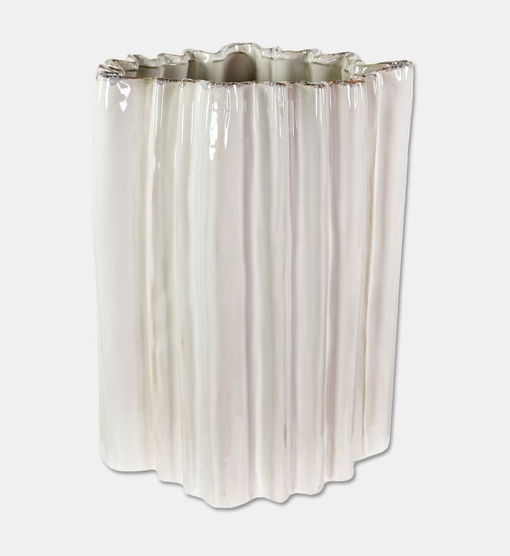 Shishi Vase Horizontal, White, 23x28x37cm, Packshot View