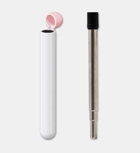 Lund London Reusable Telescopic Drinking Straw, Pink, Packshot View