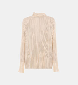 بلوزة كريستو بياقة مضلعة عالية