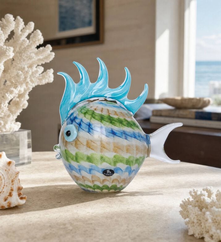 Duccio Di Segna Crystal Fantasy Puffer Fish Princes, Model View