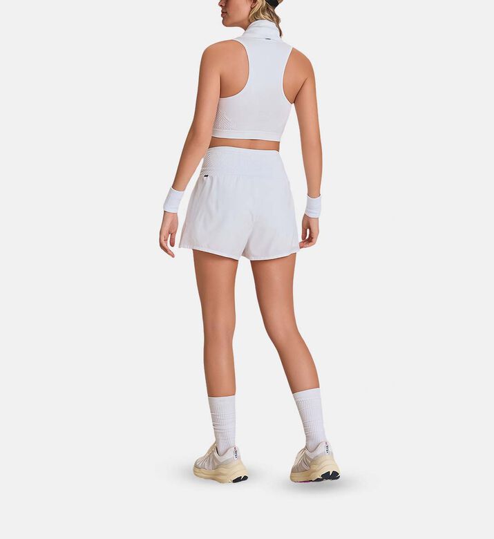 LIVE! Polo-style Cropped Top, White, S, Model View LIVE! Polo-style Cropped Top, White, S, Model View