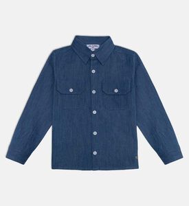 Jules and Juliette Paris Cotton Button Closure Denim Shirt, Packshot View