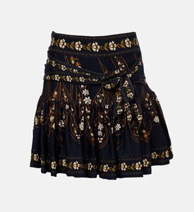 Farm Rio Pleated Floral-print Mini Skirt, Packshot View