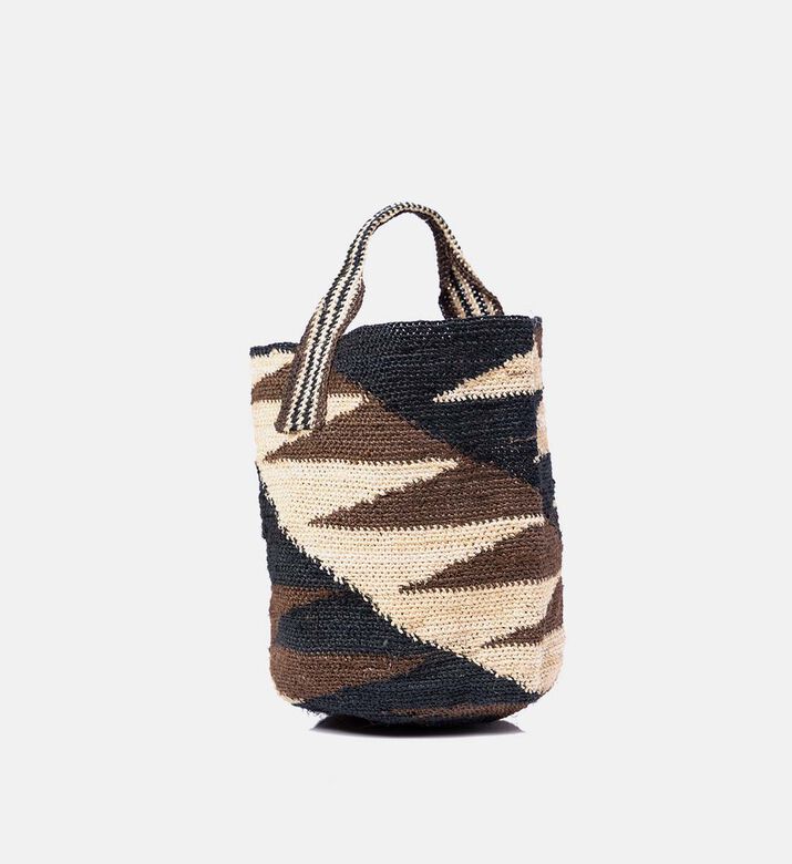 حقيبة باكيت منسوجة متعددة الألوان