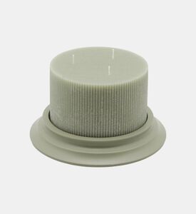 Edg Dorica Wide Base Short Candle, Light-green, Packshot View