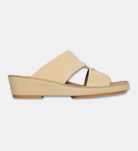 Mario Cerutti Crossover Straps Slide Sandals, Beige, Eu-38, Packshot View