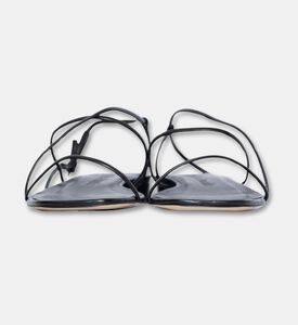 Studio Amelia Bias Asymmetric Strap Flats, Black, Eu-39, Packshot View