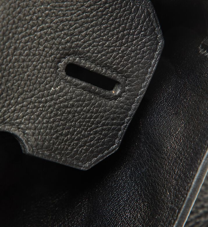 Hermes Preowned Hermes Noir Togo Leather Palladium Finish Birkin 30 Bag, Packshot View