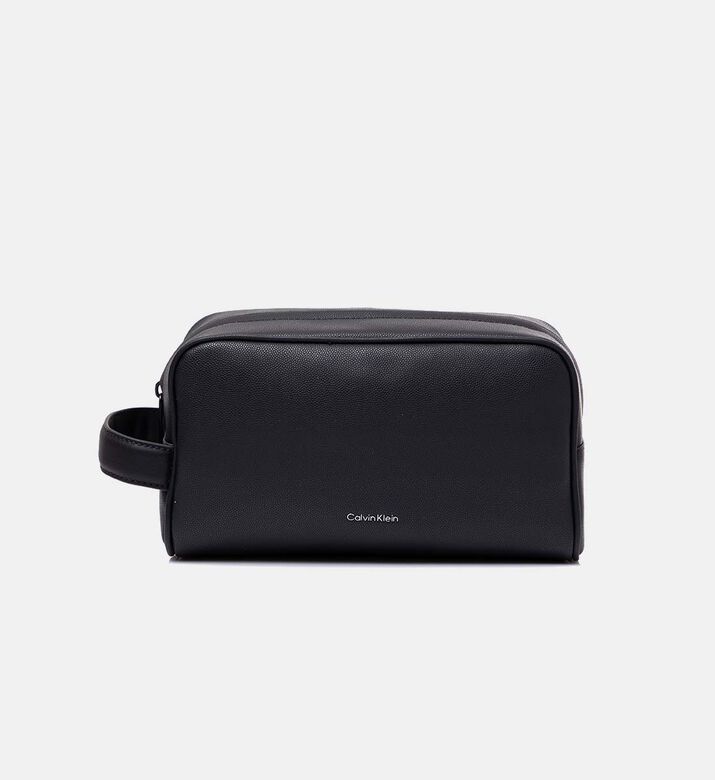 Faux Leather Handled Wash Bag