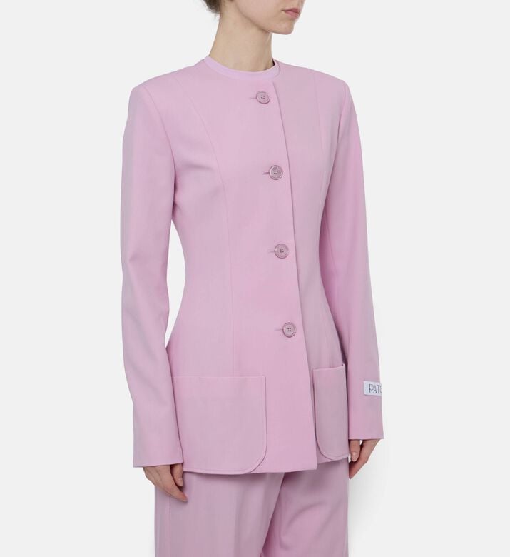 Patou Fitted Botton-down Jacket, Model View