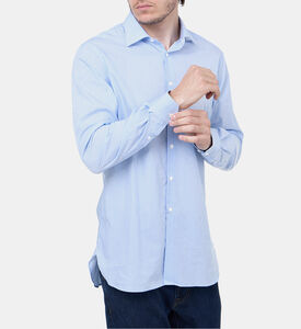 قميص قطن مخطط بصف أزرار