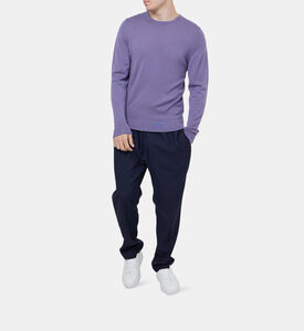 سترة بشعار مطرز من صوف الميرينو