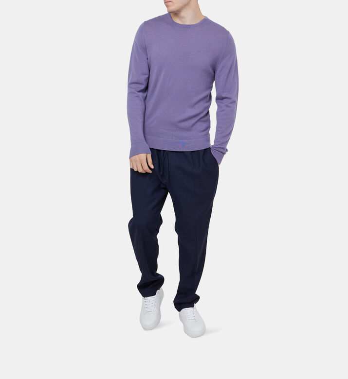 Embroidered Logo Merino Sweater