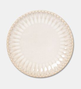 Home Deco and More Stoneware Raising Pearl Design Desert Plate, Packshot View