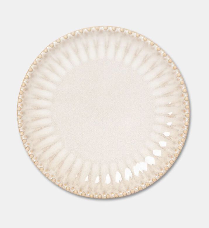 Home Deco and More Stoneware Raising Pearl Design Desert Plate, Packshot View