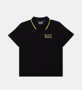 Ea7 Logo Print Cotton Polo Shirt