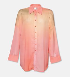 Baobab Oversized Button-up Gradient Shirt, Coral, L, Packshot View