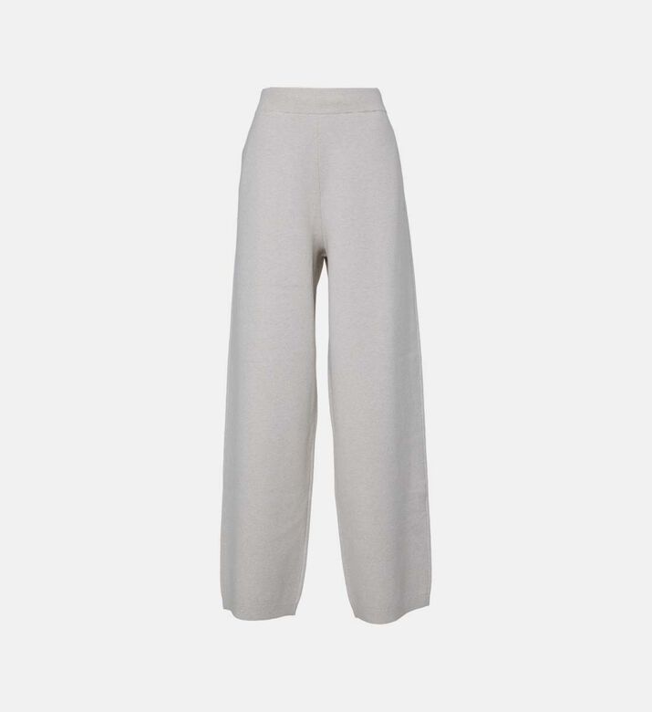 Wide-leg Knit Track Trousers
