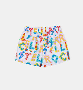 Cotton Alphabets Print Short