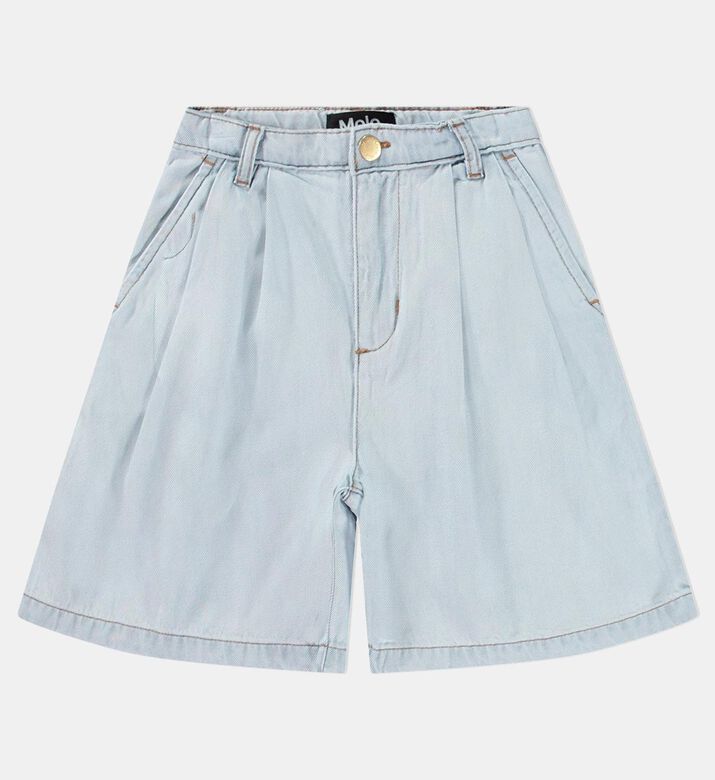 Alberte Bleached Drapy Denim Shorts