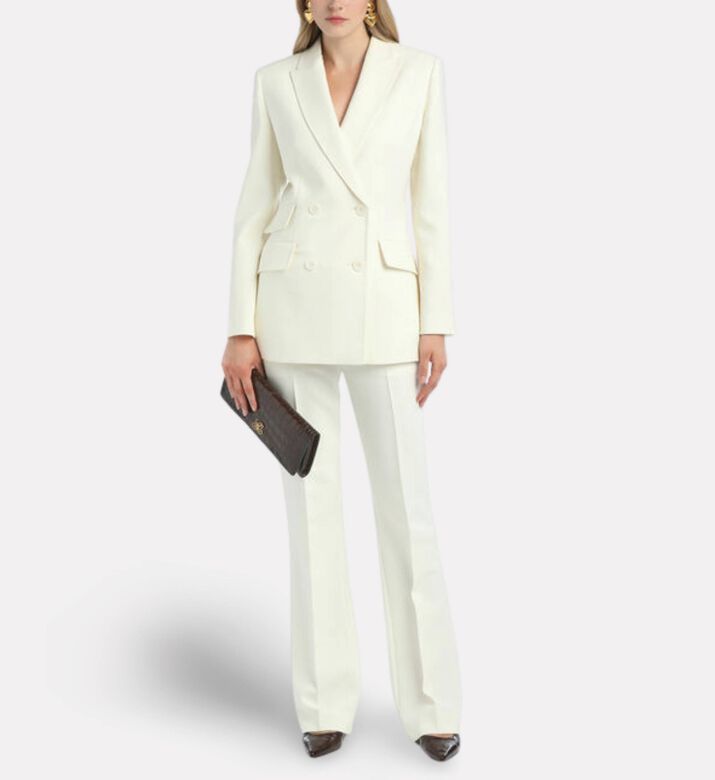 Luisa Spagnoli Pant, Cream, 46, Model View