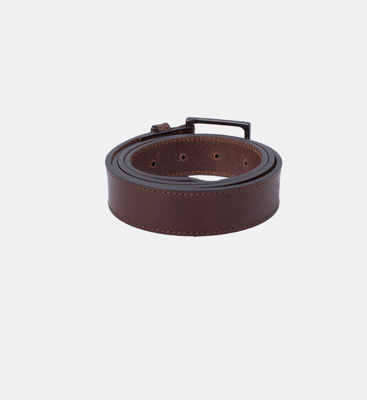 Engraved Logo Leather Belt