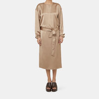 Ruby Satin Long Dress