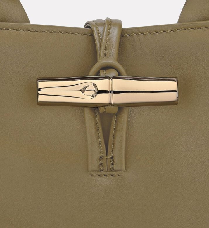 Longchamp Leather Bamboo Clasp Handbag, Packshot View
