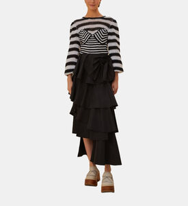 بلوزة كروشيه قطنية مخططة