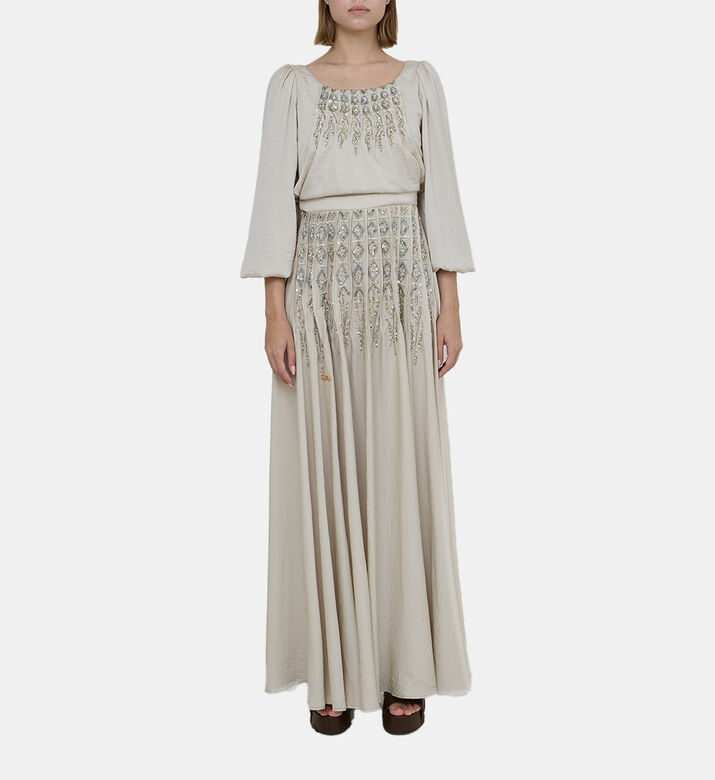 Sequin Embellished Flared Dress