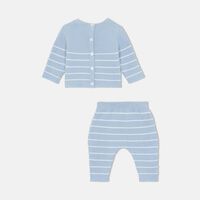 Knitted Stripped Top Pants Set