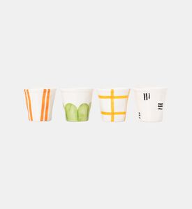 Easy Life Artisan 4-piece Coffee Cup Set, Orange, Packshot View