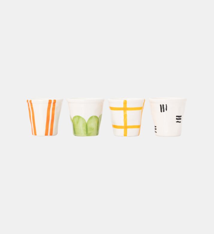 Easy Life Artisan 4-piece Coffee Cup Set, Orange, Packshot View
