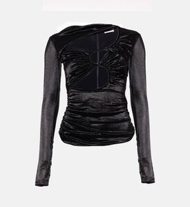 بودي سوت وردي مخملي بفتحات