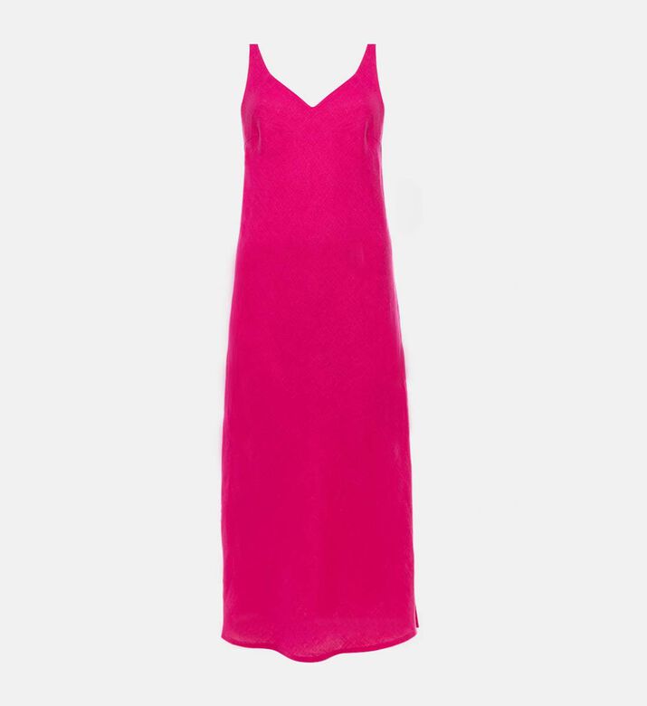 Godalia V-neck Sleeveless Flared Dress, Fuchsia, S-m, Packshot View
