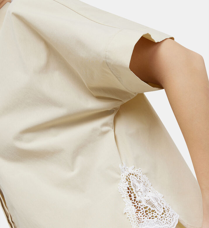 Cotton Lace-inserts Blouse