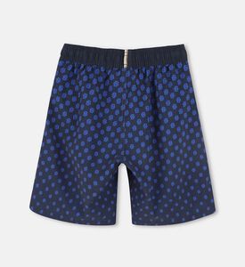 شورت بحزام خصر مطاطي بطبعة شعار على كامله