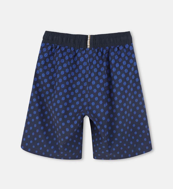 Elastic Waistband All-over Logo-print Shorts