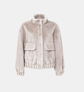 جاكيت قصير فرو صناعي