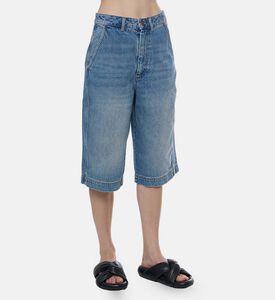 Francis Wide-leg Denim Bermuda Shorts