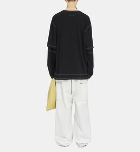 بلوزة ستريت ستايل بطبعة لوغو