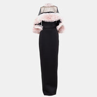 Ruffle Tulle Embellished Dress