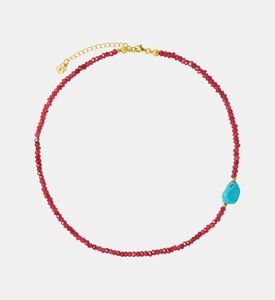Ottoman Hands Necklace Felice Red Jade Turq, Packshot View