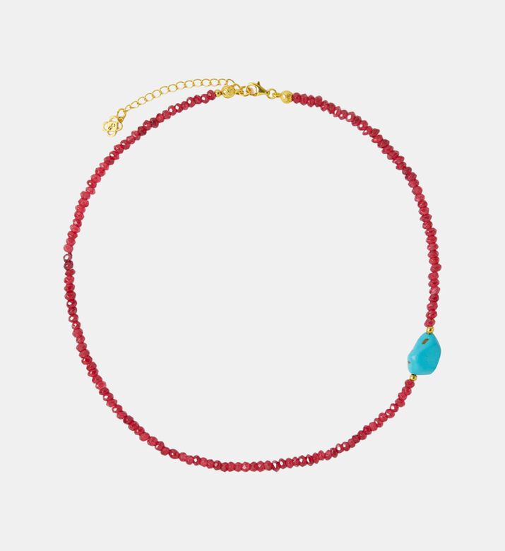 Ottoman Hands Necklace Felice Red Jade Turq, Packshot View