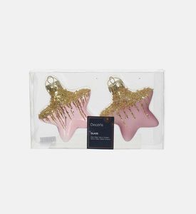 Glitter Top Star Ornaments 2 Piece-set Glitter Top Star Ornaments 2 Piece-set