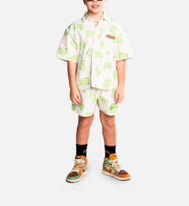 تيشيرت قطن عضوي بطبعة سلايمر متساقط