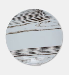 Spal Abstract Stripe Wood Desert Plate, Packshot View