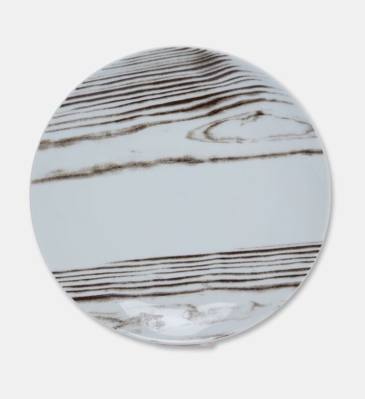 Spal Abstract Stripe Wood Desert Plate, Packshot View