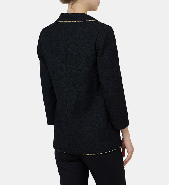 Trimmed Single Breasted Blazer